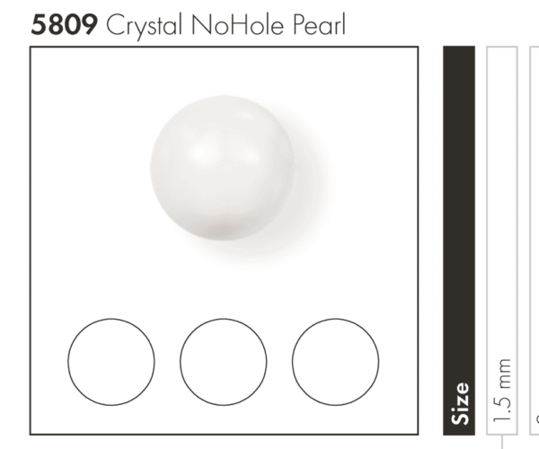 5809完美圆形水晶珍珠（无孔）