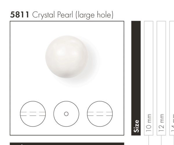 5811完美圆形水晶珍珠（全孔，大孔）