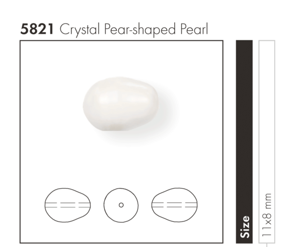 5821梨形水晶珍珠（全孔）